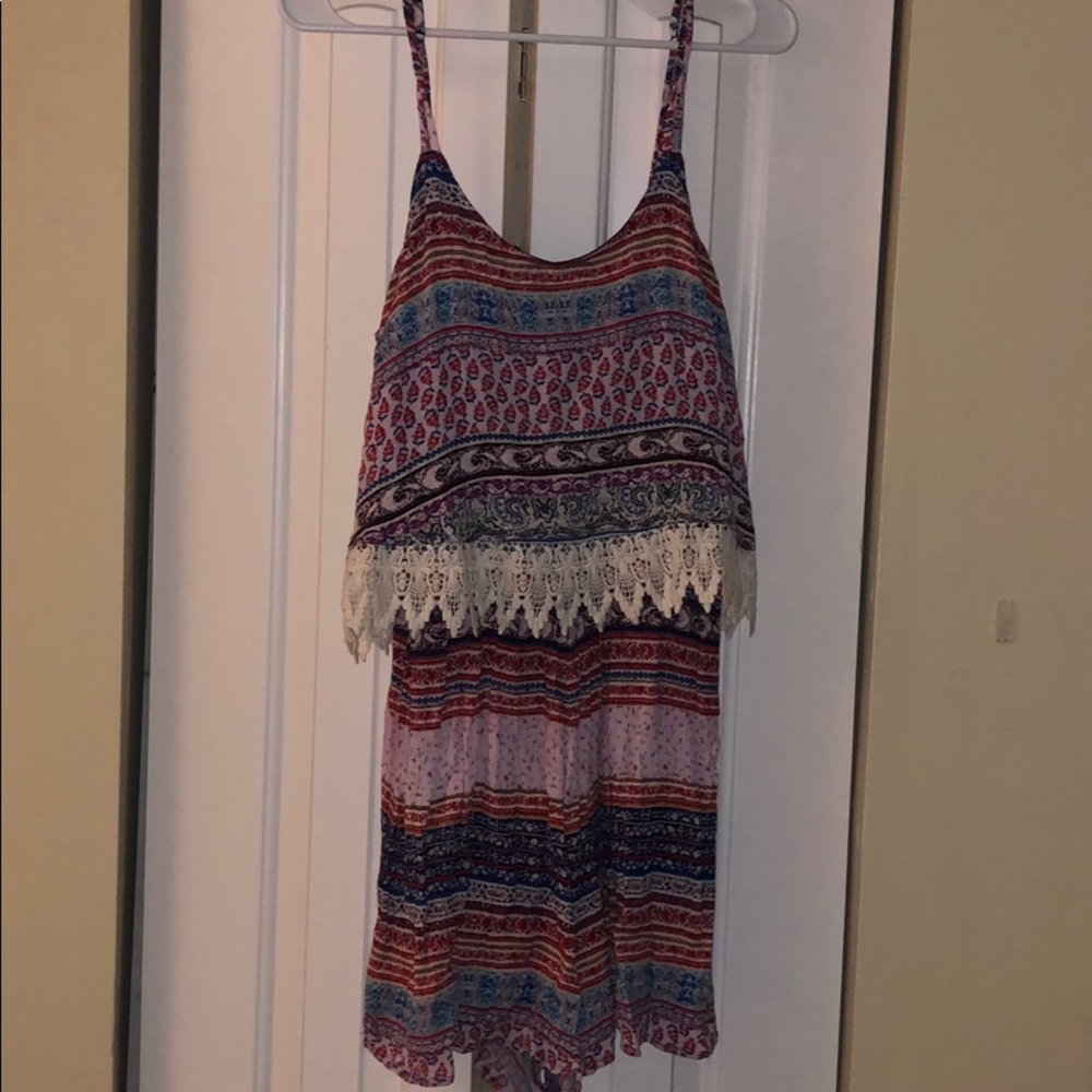 Multicolor printed romper